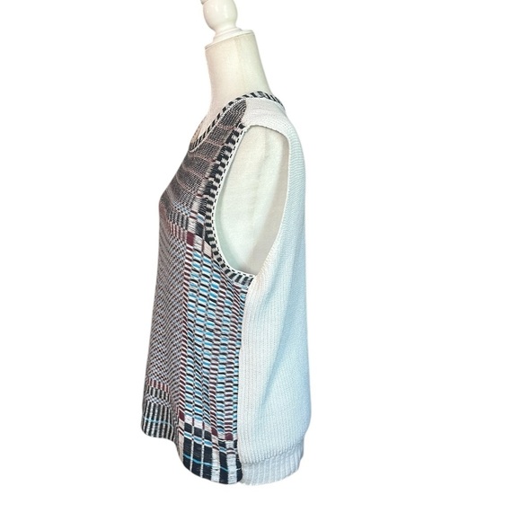 Tory Burch Black and White Scoop Neck Sweater Top - Picture 3 of 5